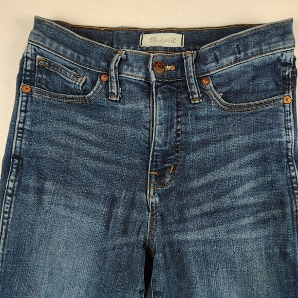 Madewell 10" High-Rise Skinny Jeans Womens sz 26 Dark Wash - Picture 3 of 13